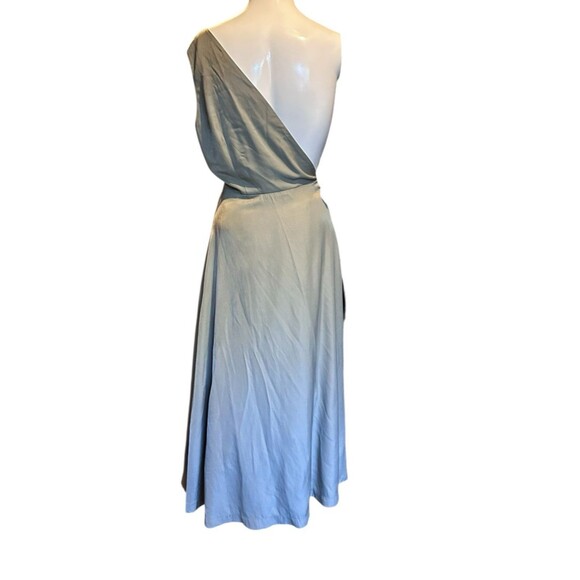 Eclin One Shoulder long Apron Dress NWT Sage Green S/M Tutu Tule Skirt Japan - Picture 5 of 16
